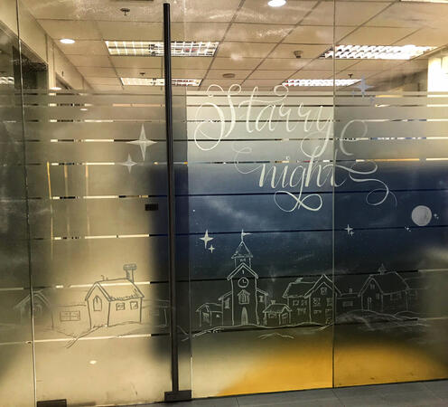 Starry Night Glass Art